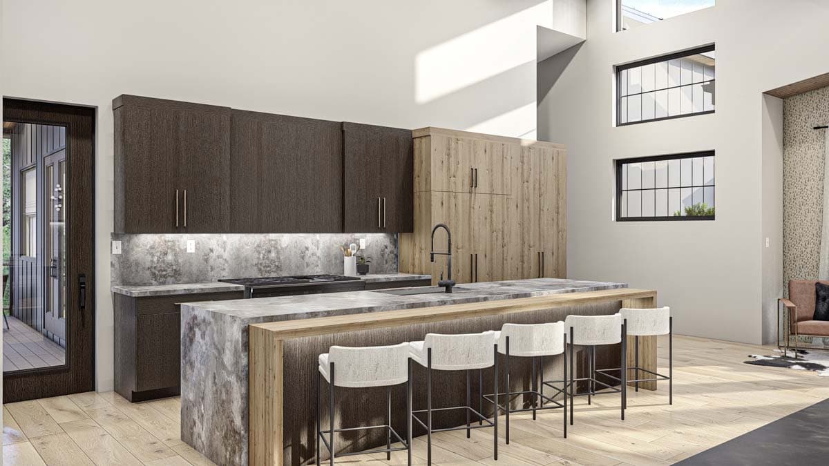 Plan 623310DJ: Luxurious Modern Home Plan with Private Apartment Suite and Basement Expansion Option - 2,921 Sq Ft - Image #8 - Modern, New American