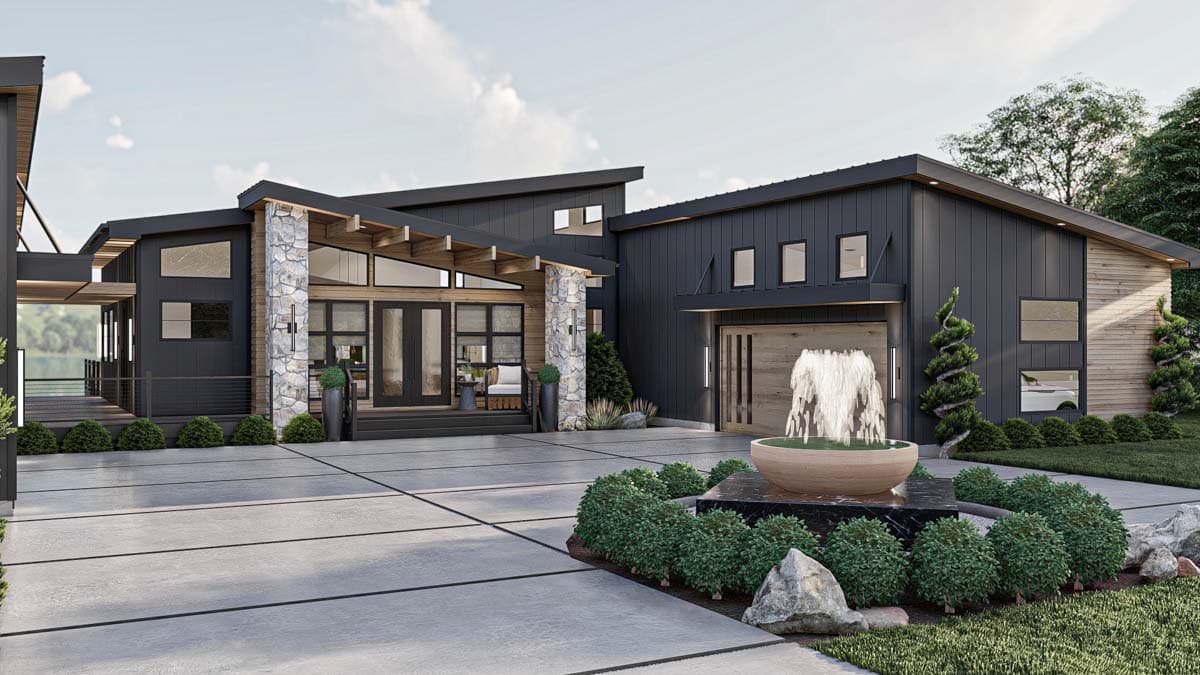 Plan 623310DJ: Luxurious Modern Home Plan with Private Apartment Suite and Basement Expansion Option - 2,921 Sq Ft - Image #15 - Modern, New American