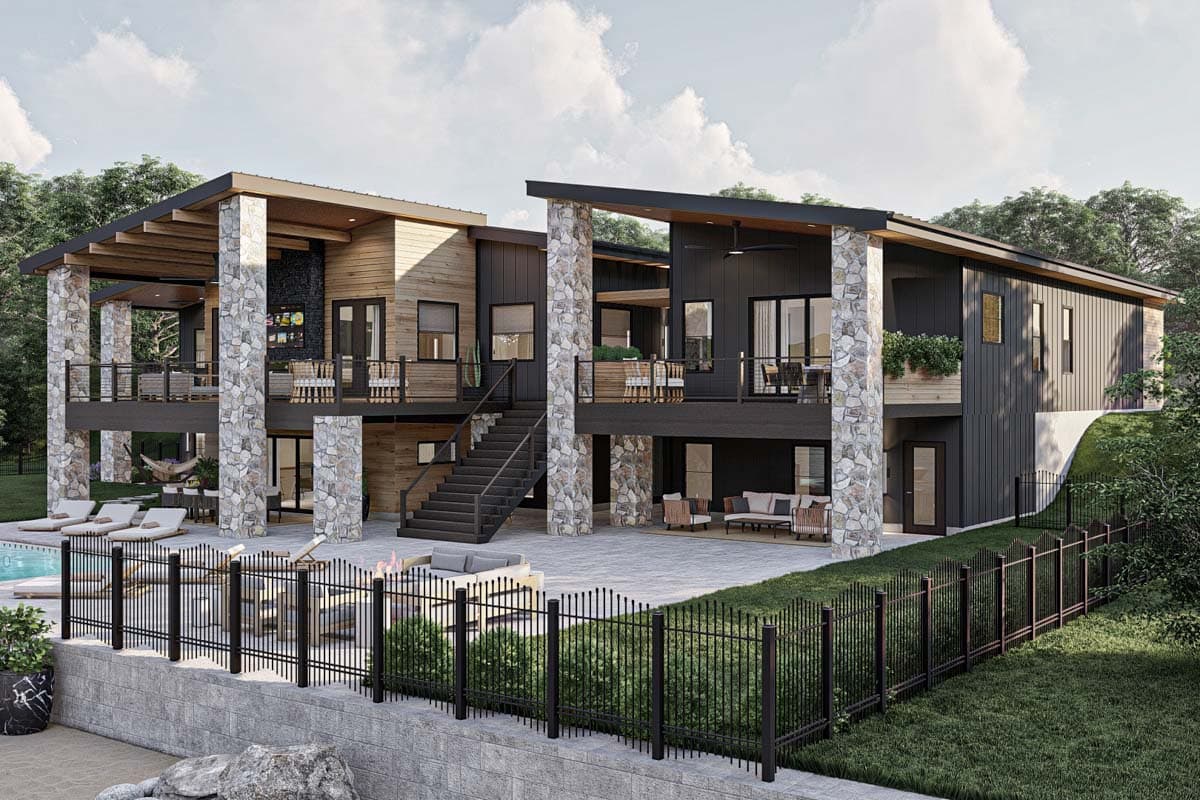 Plan 623310DJ: Luxurious Modern Home Plan with Private Apartment Suite and Basement Expansion Option - 2,921 Sq Ft - Image #16 - Modern, New American