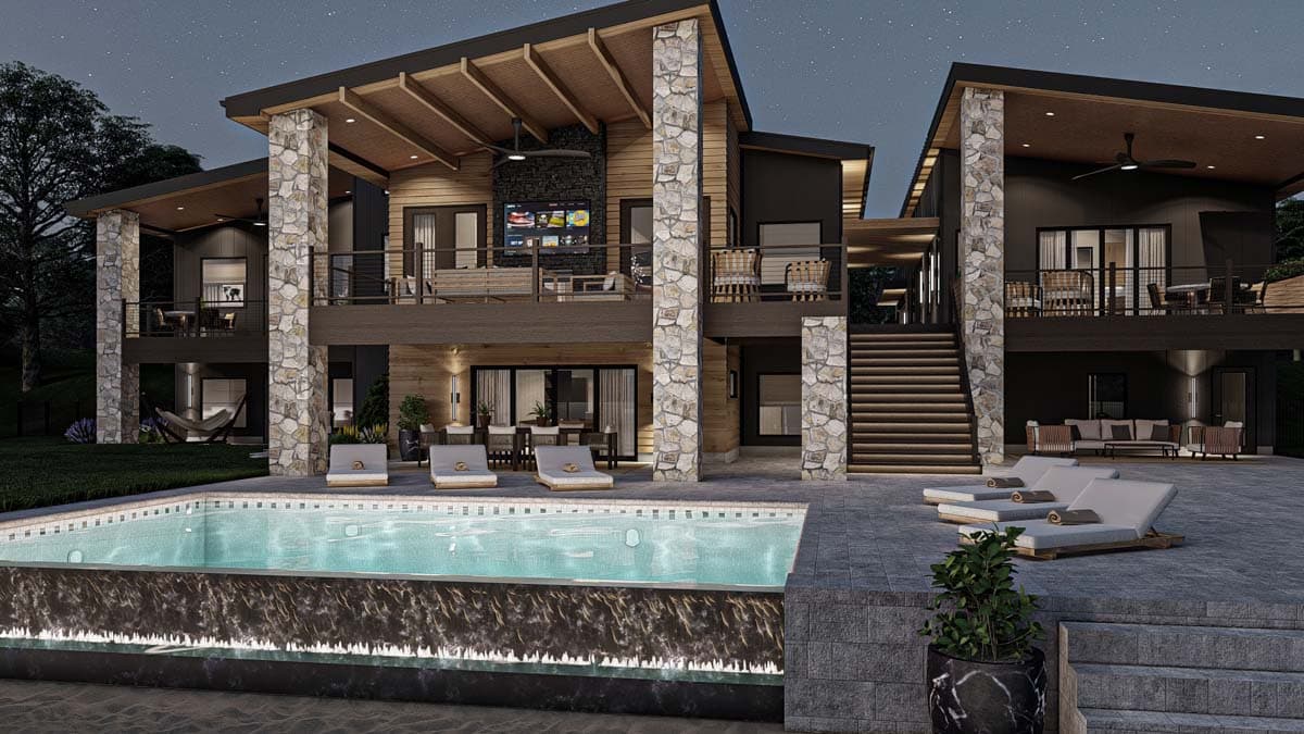 Plan 623310DJ: Luxurious Modern Home Plan with Private Apartment Suite and Basement Expansion Option - 2,921 Sq Ft - Image #18 - Modern, New American