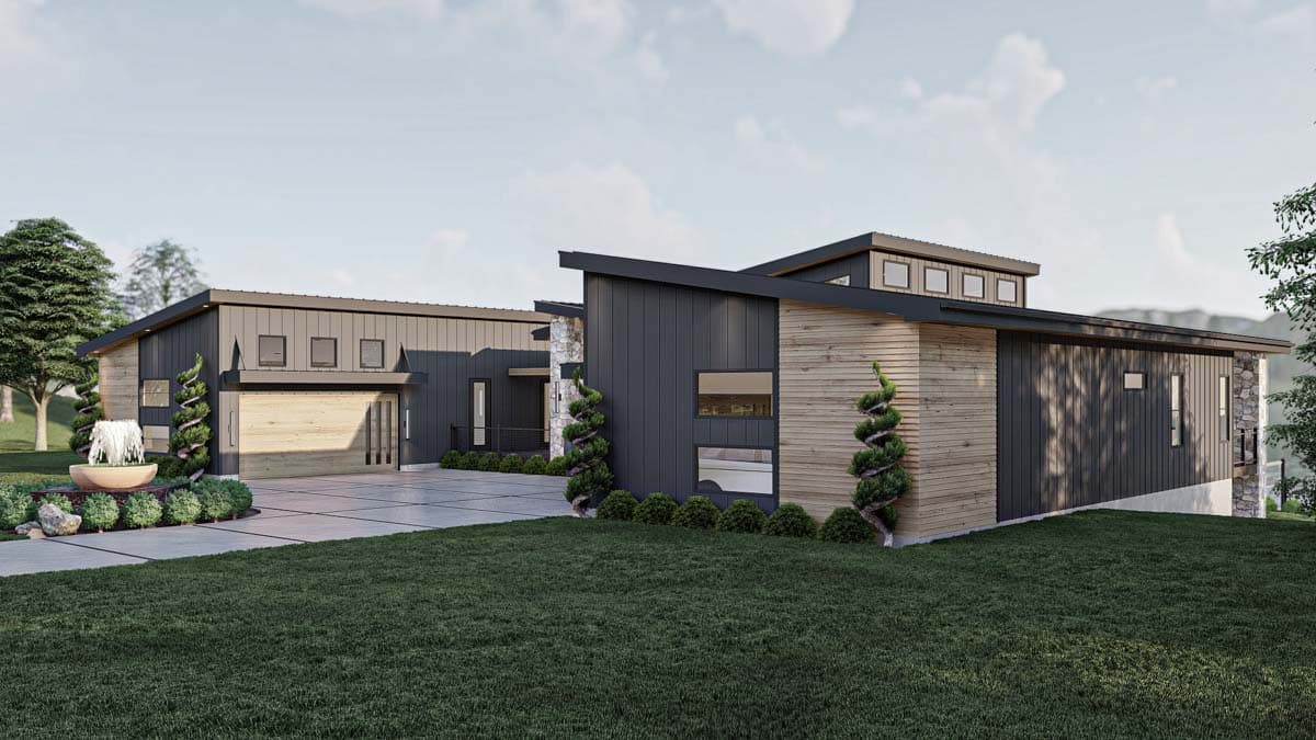Plan 623310DJ: Luxurious Modern Home Plan with Private Apartment Suite and Basement Expansion Option - 2,921 Sq Ft - Image #20 - Modern, New American