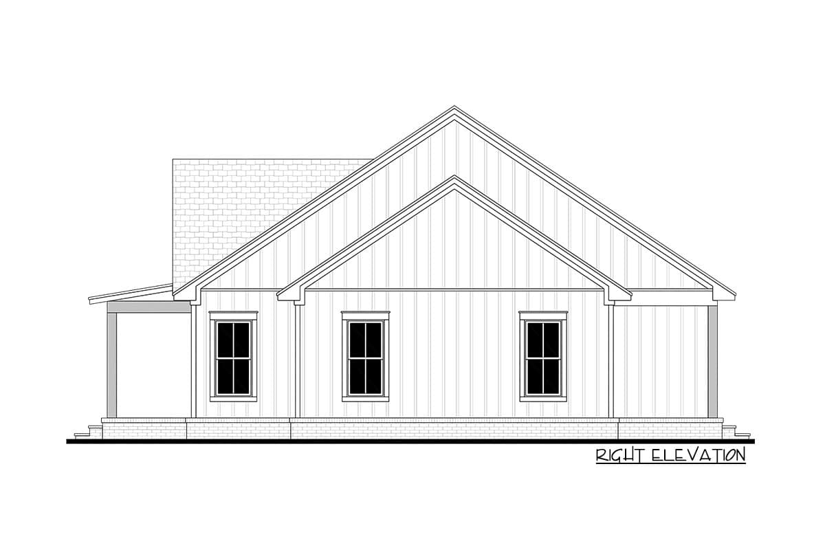 Plan 51952HZ: 2-Bed Country Craftsman Cottage House Plan Under 1000 Sq Ft - Image #6 - Cottage, Country, Craftsman, Modern Farmhouse, New American, Traditional, Vacation
