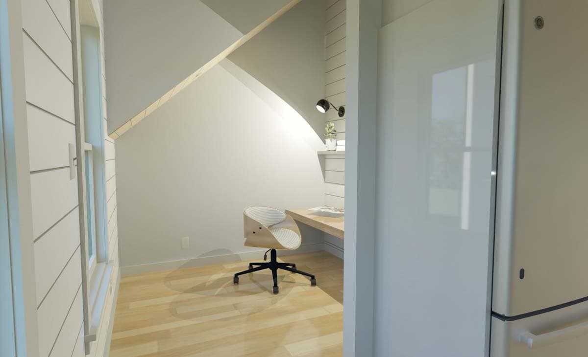 Plan 765052TWN: 576 Square Foot ADU with External Stairs and 2-Car Garage - Image #6 - Carriage, Cottage, Country