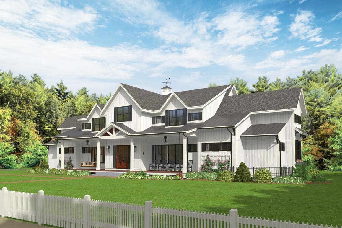 Plan 654017KNA: 5-Bed Modern Farmhouse Plan with Optionally Finished Lower Level Expansion - 3799 Sq Ft - Image #12 - Country, Modern Farmhouse, New American