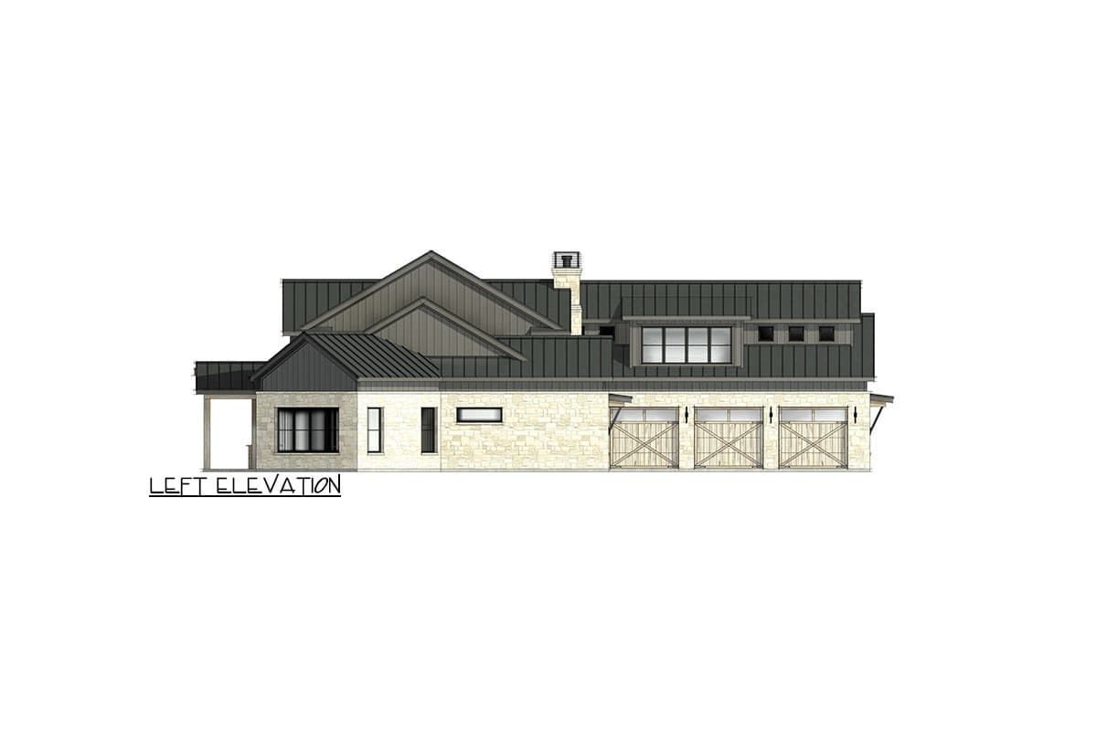 Plan 818101JSS: Modern Hill Country House Plan with Angled Master Suite - 4446 Sq Ft - Image #9 - Contemporary, Hill Country, Modern Farmhouse, New Orleans