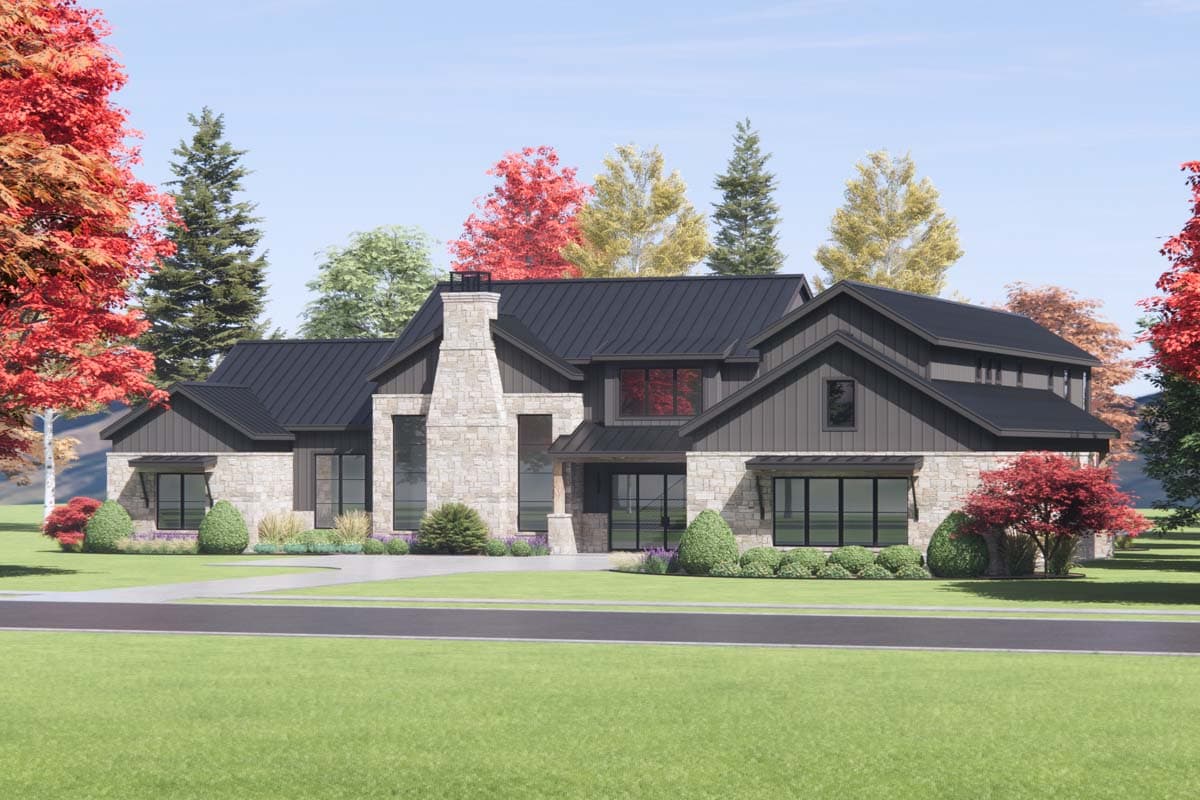Plan 818101JSS: Modern Hill Country House Plan with Angled Master Suite - 4446 Sq Ft - Image #5 - Contemporary, Hill Country, Modern Farmhouse, New Orleans