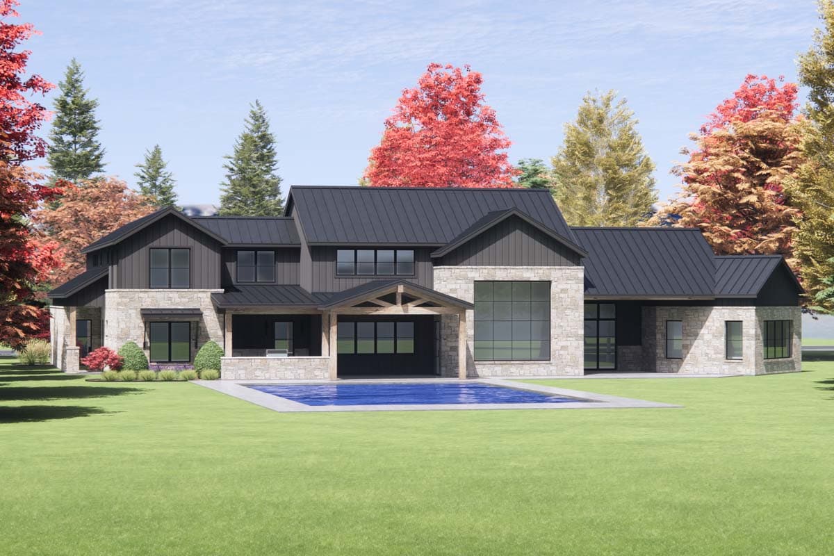 Plan 818101JSS: Modern Hill Country House Plan with Angled Master Suite - 4446 Sq Ft - Image #7 - Contemporary, Hill Country, Modern Farmhouse, New Orleans