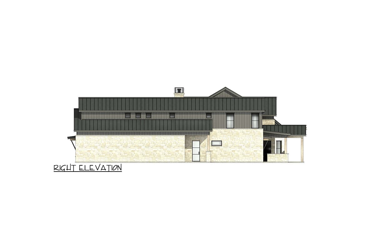 Plan 818101JSS: Modern Hill Country House Plan with Angled Master Suite - 4446 Sq Ft - Image #11 - Contemporary, Hill Country, Modern Farmhouse, New Orleans