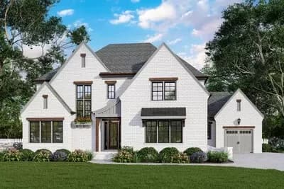 Contemporary Acadian-Style House Plan with Painted Brick Exterior - 3568 Sq Ft