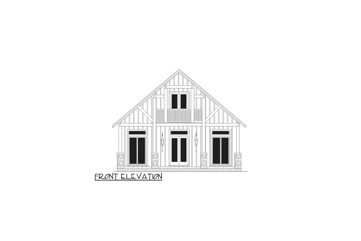 Plan 55233BR: Compact Cottage House Plan with 3 Beds and 2 Floors - Image #7 - Cottage, Country