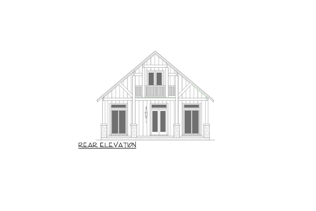 Plan 55233BR: Compact Cottage House Plan with 3 Beds and 2 Floors - Image #9 - Cottage, Country