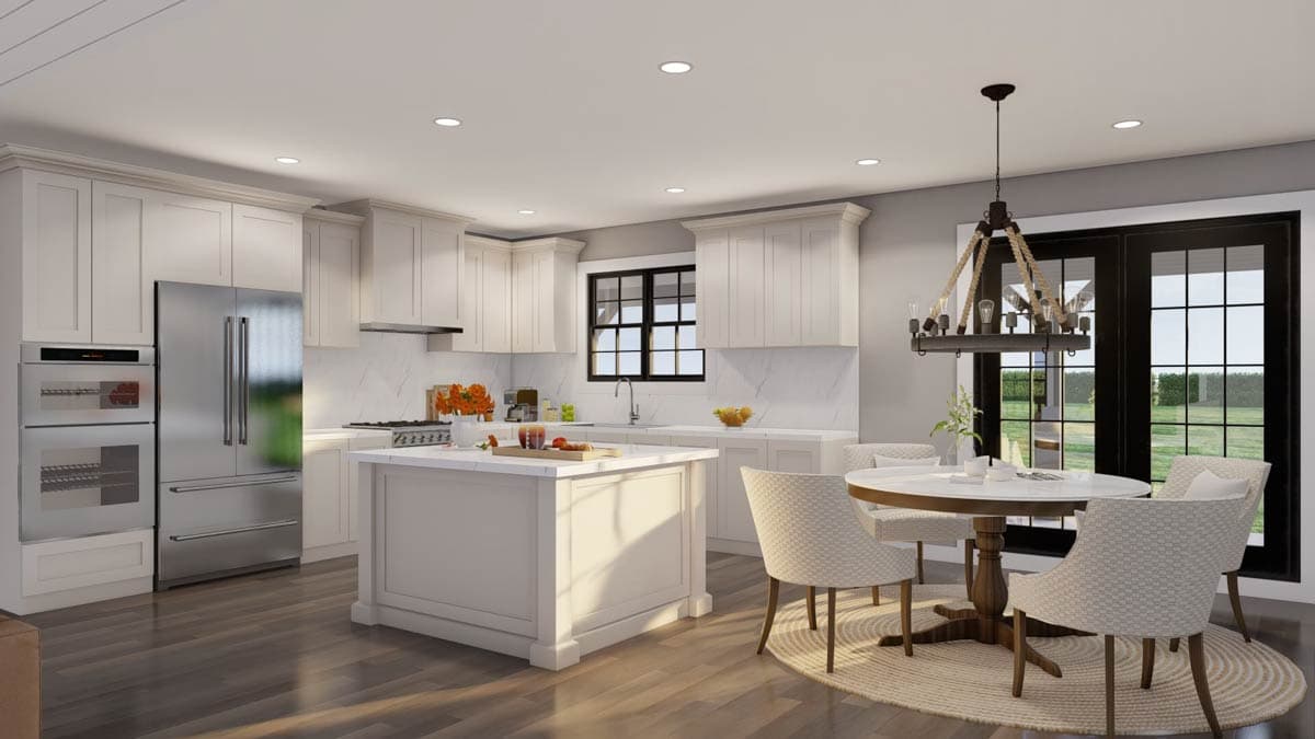 Plan 70868MK: Country Home Plan with 3 Beds and 3 Fresh Air Spaces - 1800 Sq Ft - Image #8 - Country, Ranch, Traditional