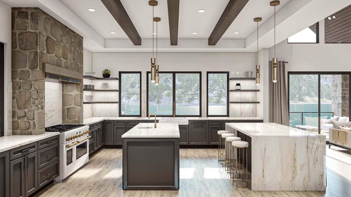 Plan 623311DJ: Mountain Retreat with Wrap Around Deck and a Vaulted Central Core - 2813 Sq Ft - Image #11 - Contemporary, Country, Mountain, New American, Scandinavian