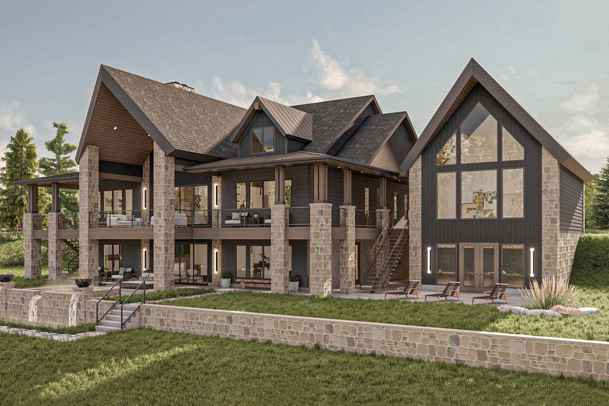 Plan 623311DJ: Mountain Retreat with Wrap Around Deck and a Vaulted Central Core - 2813 Sq Ft - Image #23 - Contemporary, Country, Mountain, New American, Scandinavian