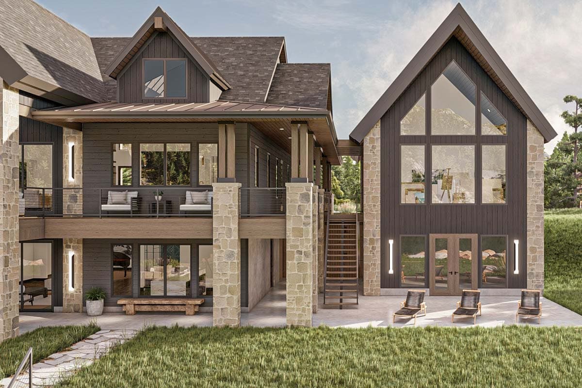 Plan 623311DJ: Mountain Retreat with Wrap Around Deck and a Vaulted Central Core - 2813 Sq Ft - Image #26 - Contemporary, Country, Mountain, New American, Scandinavian