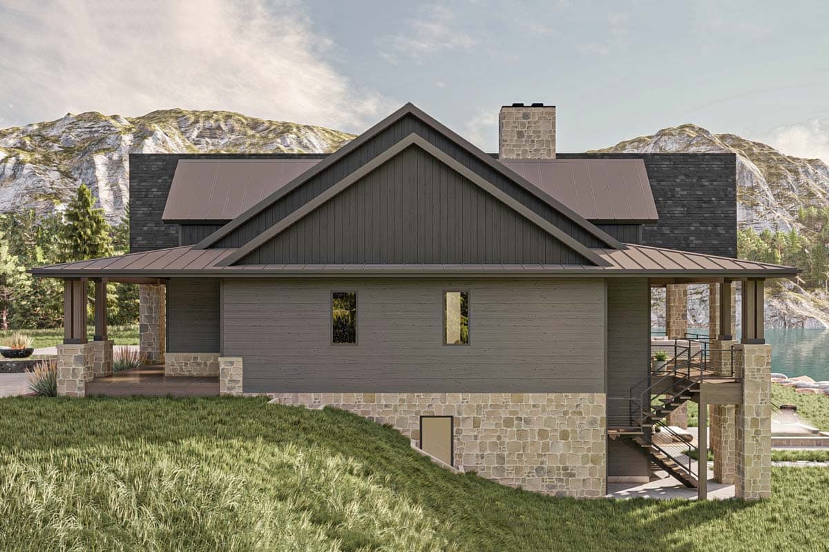 Plan 623311DJ: Mountain Retreat with Wrap Around Deck and a Vaulted Central Core - 2813 Sq Ft - Image #29 - Contemporary, Country, Mountain, New American, Scandinavian