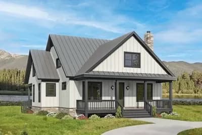 Craftsman House Plan with Front and Rear Outdoor Spaces - 2056 Sq Ft
