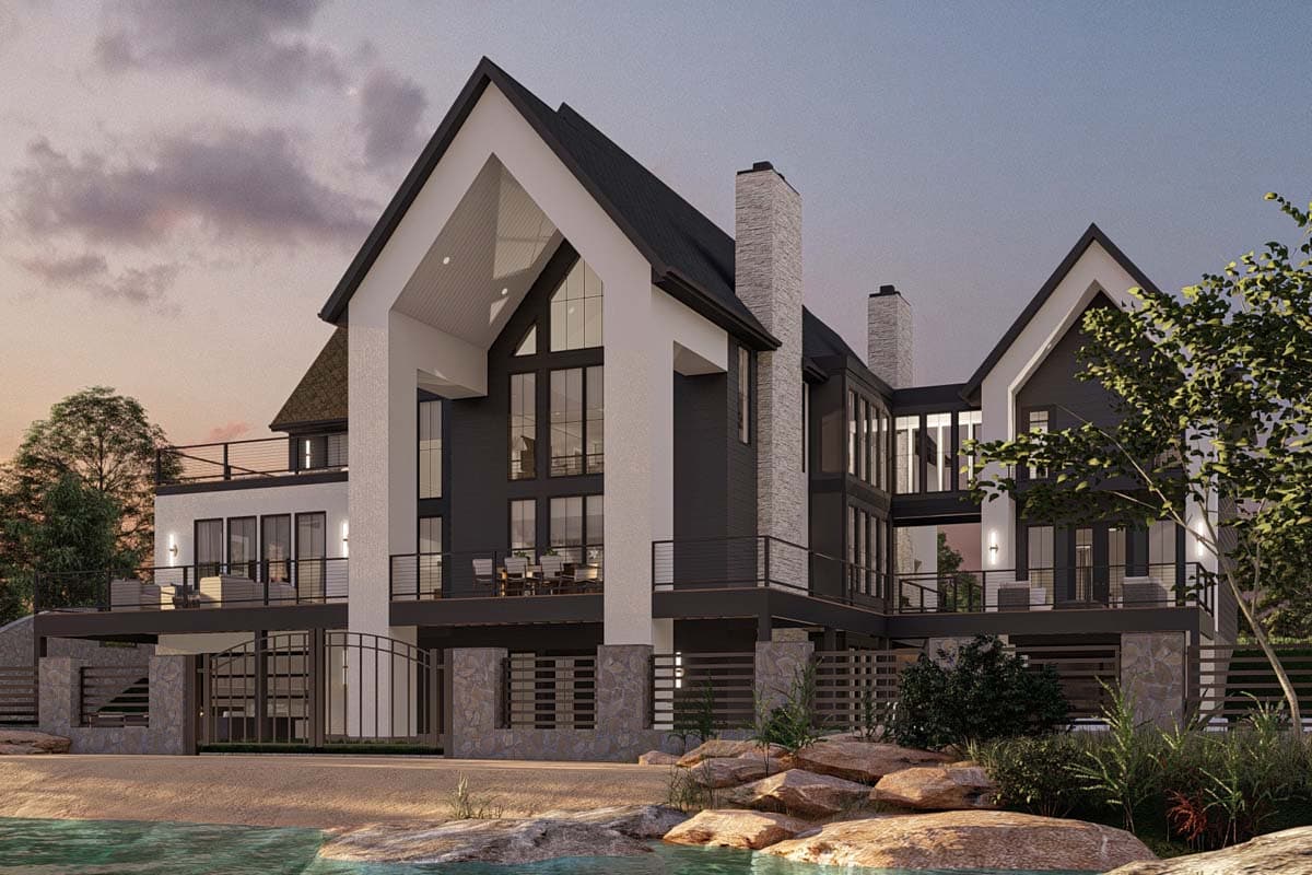 Plan 623312DJ: Lake House Plan with Dog Trot and Guest Suite - 4271 Sq Ft - Image #38 - Contemporary, New American, Scandinavian, Transitional