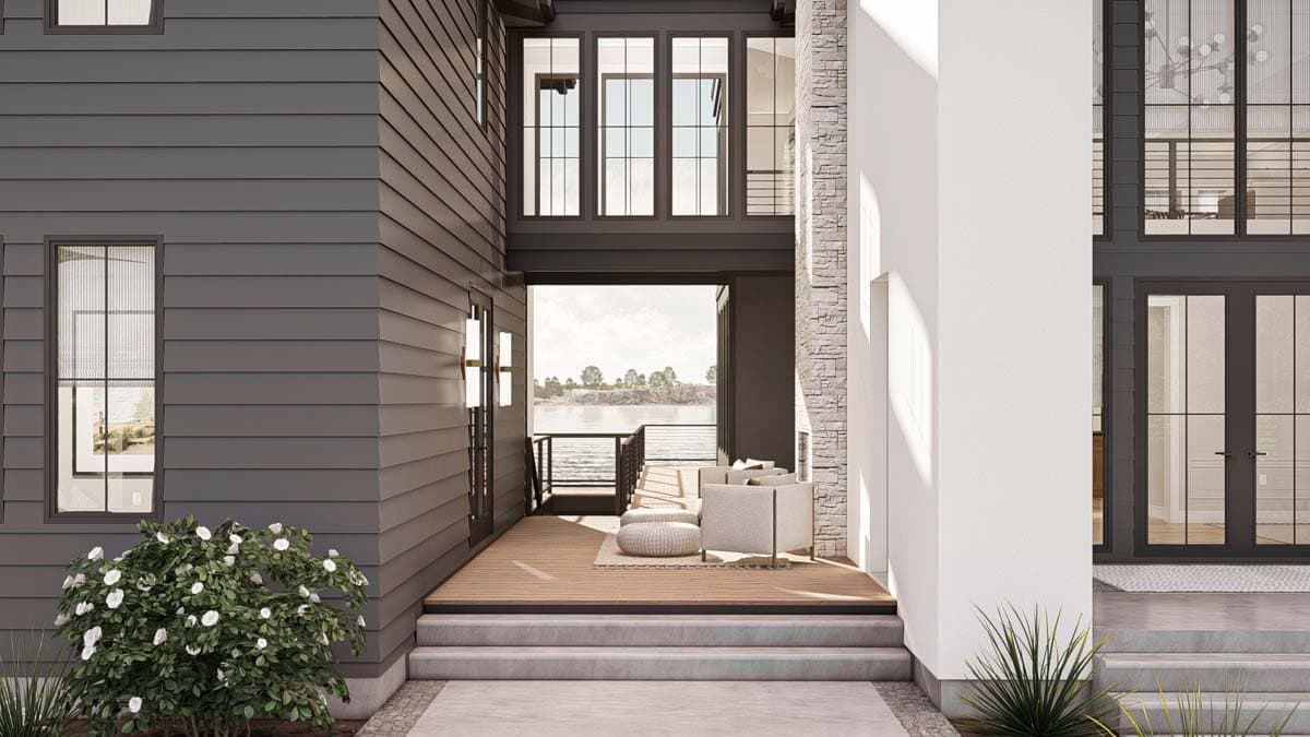 Plan 623312DJ: Lake House Plan with Dog Trot and Guest Suite - 4271 Sq Ft - Image #42 - Contemporary, New American, Scandinavian, Transitional