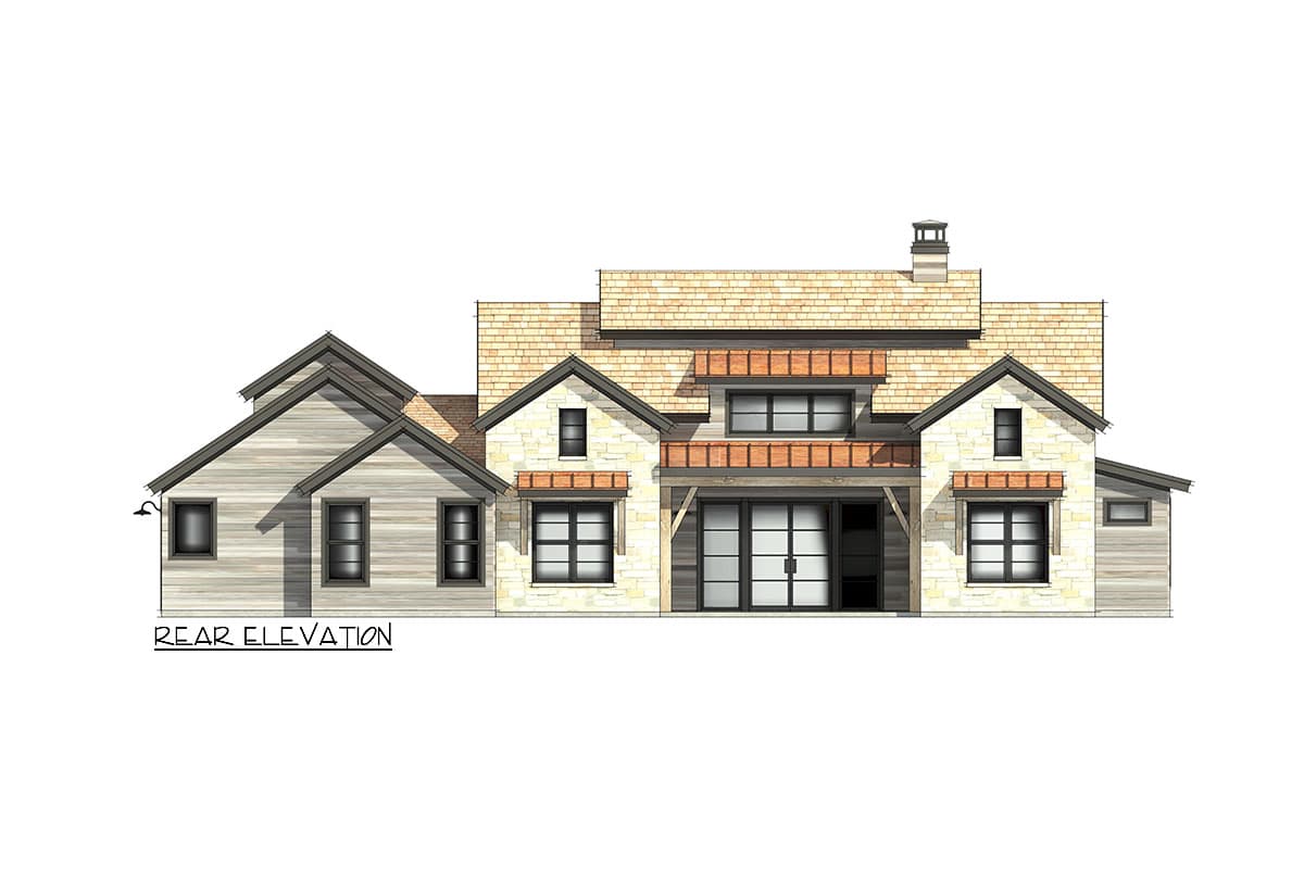 Plan 818102JSS: Split Bedroom Hill Country House Plan with Contemporary Flair - 2390 Sq Ft - Image #7 - Contemporary, Hill Country, New American