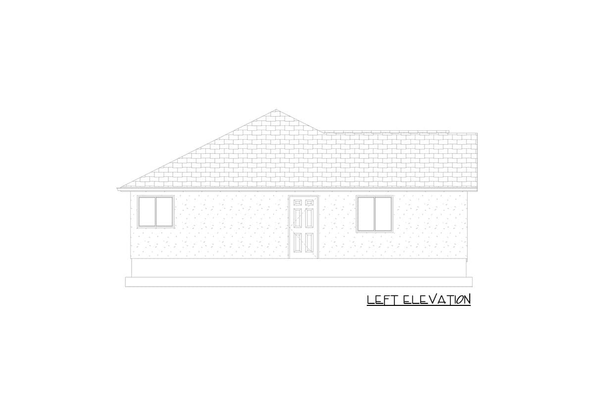 Plan 61480UT: 3-Bed 2-Bath 1-Story House Plan with 2-Car Garage - 1521 Sq Ft - Image #9 - Ranch, Southern, Traditional