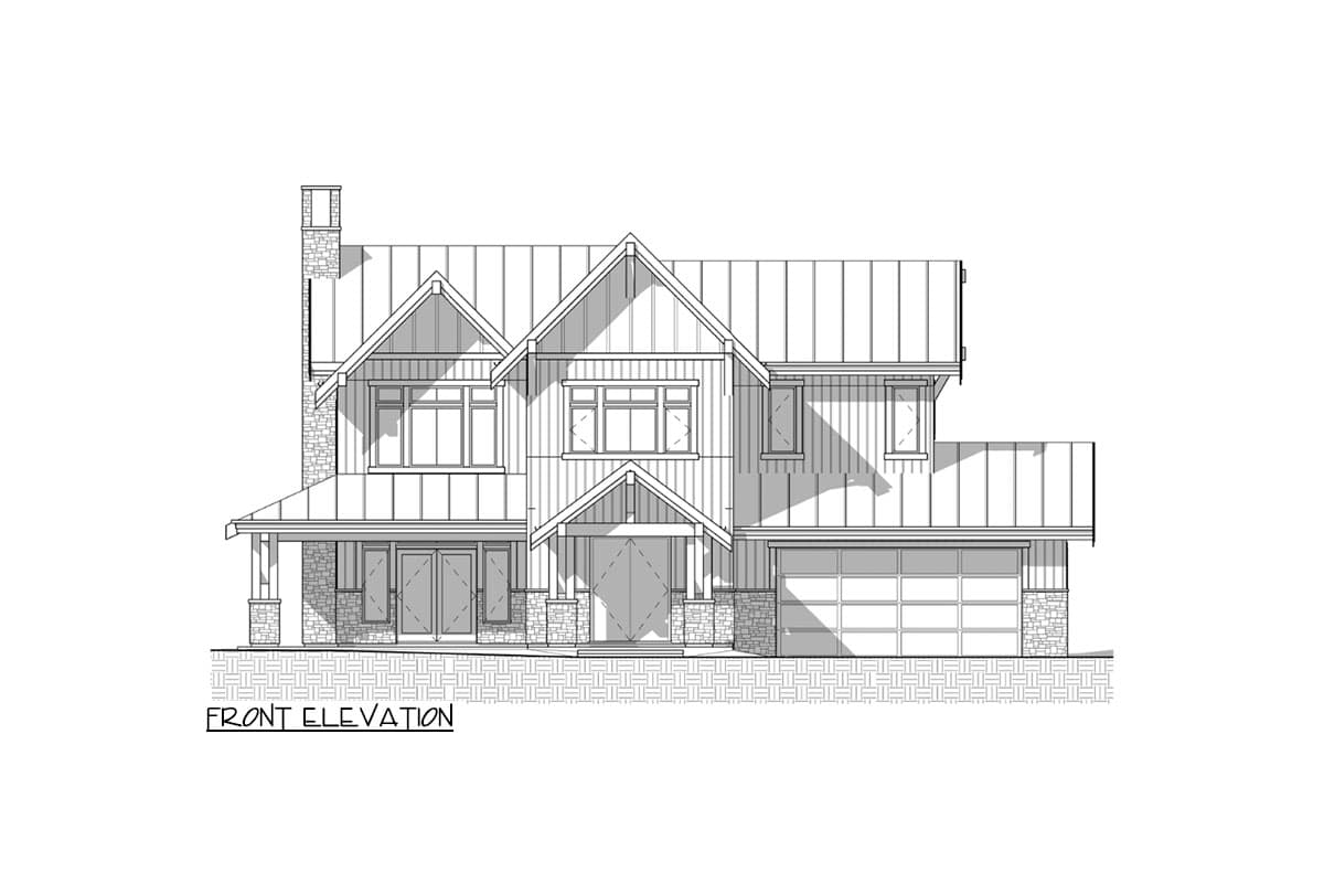 Plan 330015WLE: 3-Bed Mountain Craftsman House Plan with Two Story Great Room and Second Level Balcony - 2125 Sq Ft - Image #12 - Craftsman, Mountain