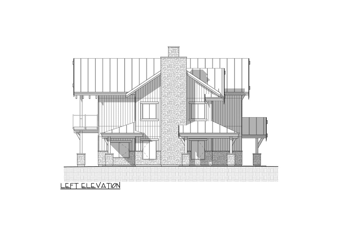 Plan 330015WLE: 3-Bed Mountain Craftsman House Plan with Two Story Great Room and Second Level Balcony - 2125 Sq Ft - Image #13 - Craftsman, Mountain