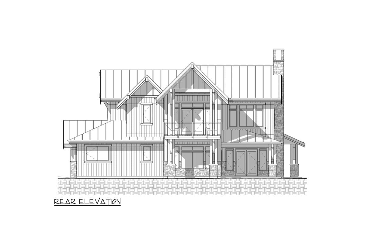 Plan 330015WLE: 3-Bed Mountain Craftsman House Plan with Two Story Great Room and Second Level Balcony - 2125 Sq Ft - Image #14 - Craftsman, Mountain