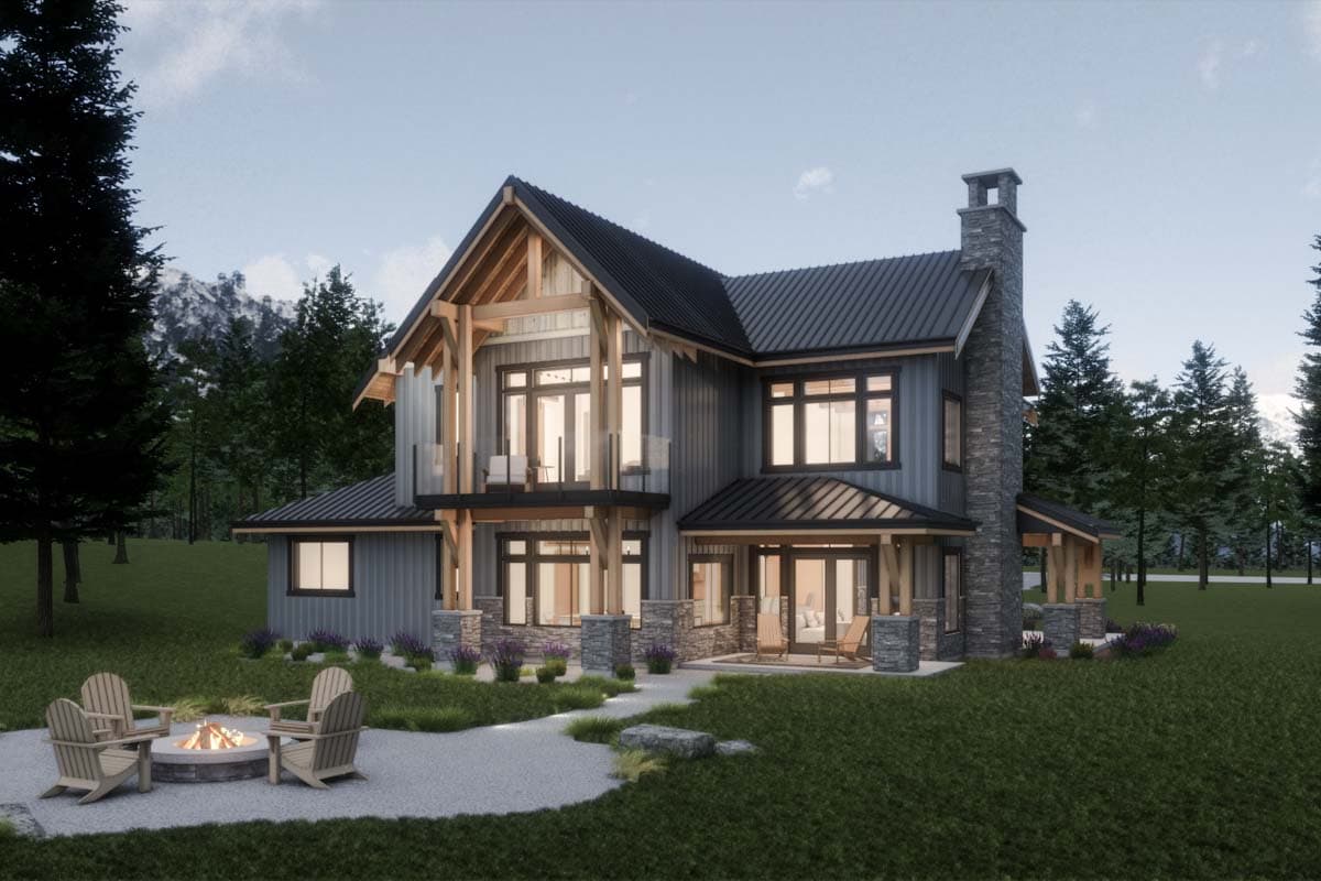 Plan 330015WLE: 3-Bed Mountain Craftsman House Plan with Two Story Great Room and Second Level Balcony - 2125 Sq Ft - Image #11 - Craftsman, Mountain