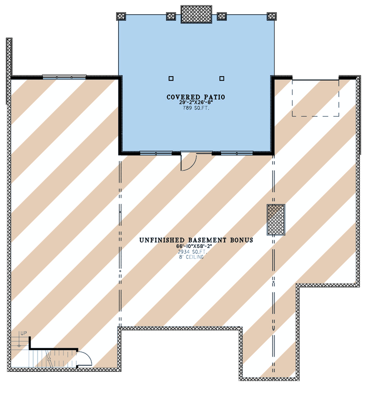 Plan 70869MK: Mountain Craftsman House Plan with Outdoor Entertaining and Expansion - 3106 Sq Ft - Floor Plan - Lower Level - Craftsman, New American, Rustic