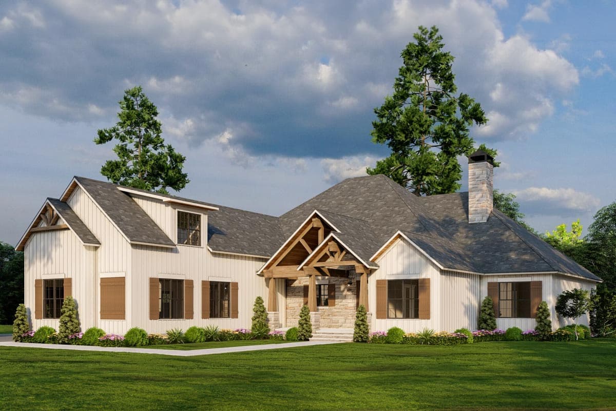 Plan 70869MK: Mountain Craftsman House Plan with Outdoor Entertaining and Expansion - 3106 Sq Ft - Image #7 - Craftsman, New American, Rustic