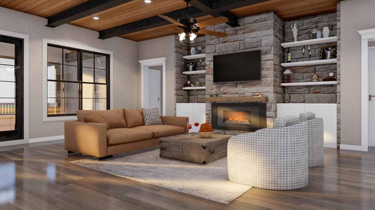 Plan 70869MK: Mountain Craftsman House Plan with Outdoor Entertaining and Expansion - 3106 Sq Ft - Image #11 - Craftsman, New American, Rustic