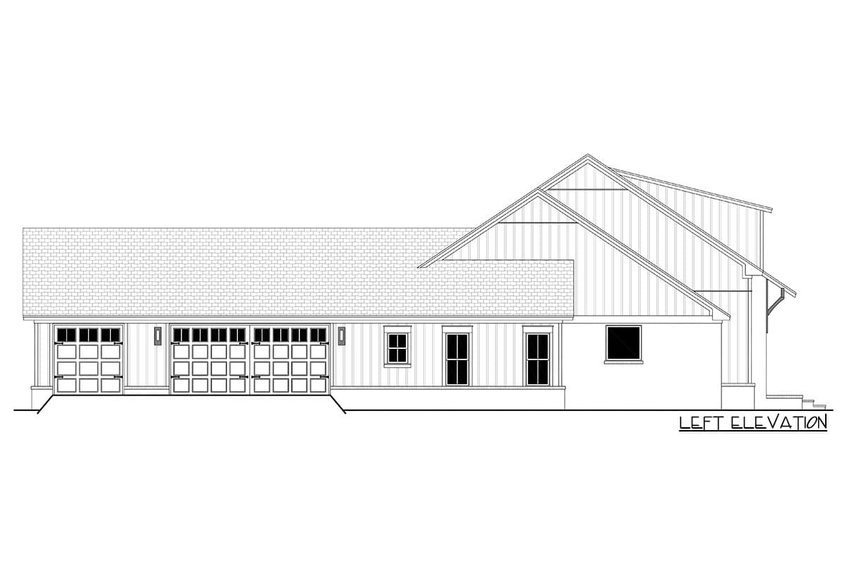 Plan 51953HZ: 4-Bedroom Sophisticated Modern Farmhouse Plan with Optional Bonus Suite Upstairs - Image #4 - Country, Modern Farmhouse, New American, Transitional