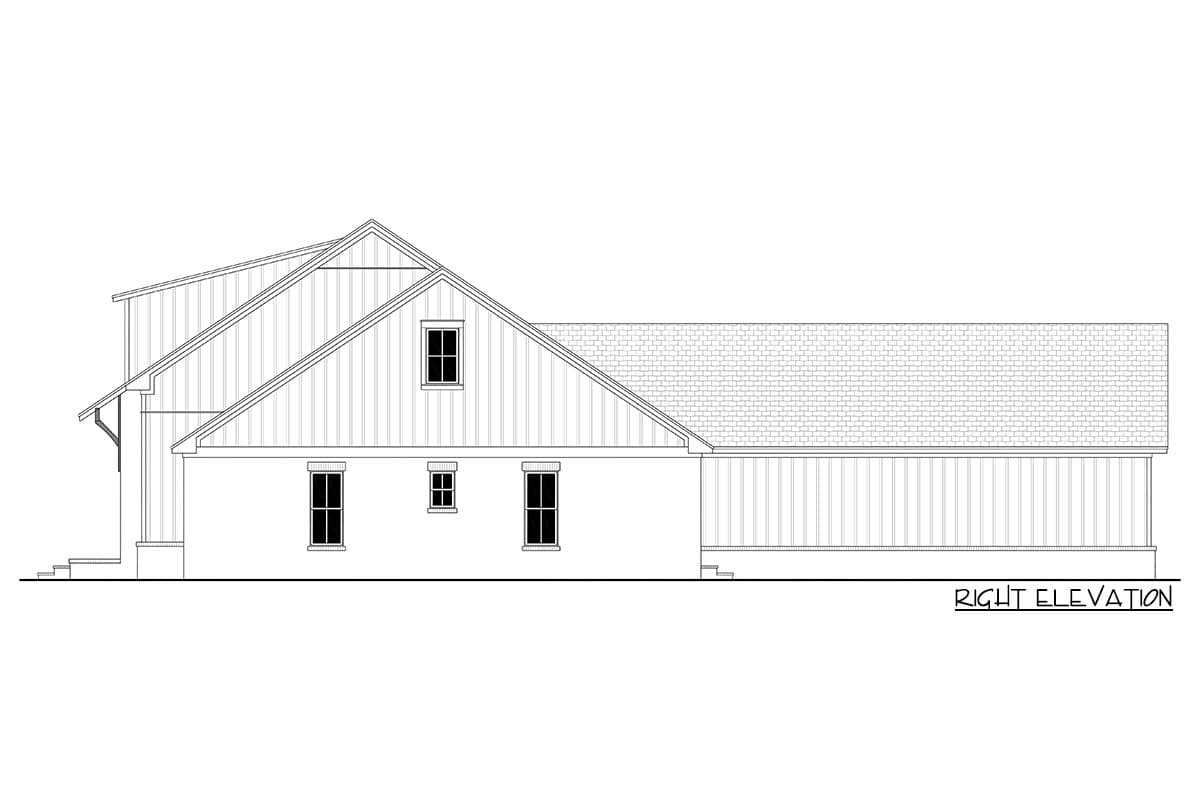 Plan 51953HZ: 4-Bedroom Sophisticated Modern Farmhouse Plan with Optional Bonus Suite Upstairs - Image #6 - Country, Modern Farmhouse, New American, Transitional