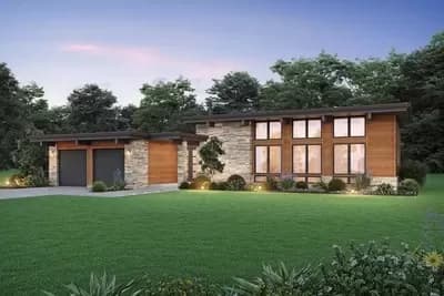 3-Bed Modern Home Plan with Bright and Open Living Area - 2049 Sq Ft