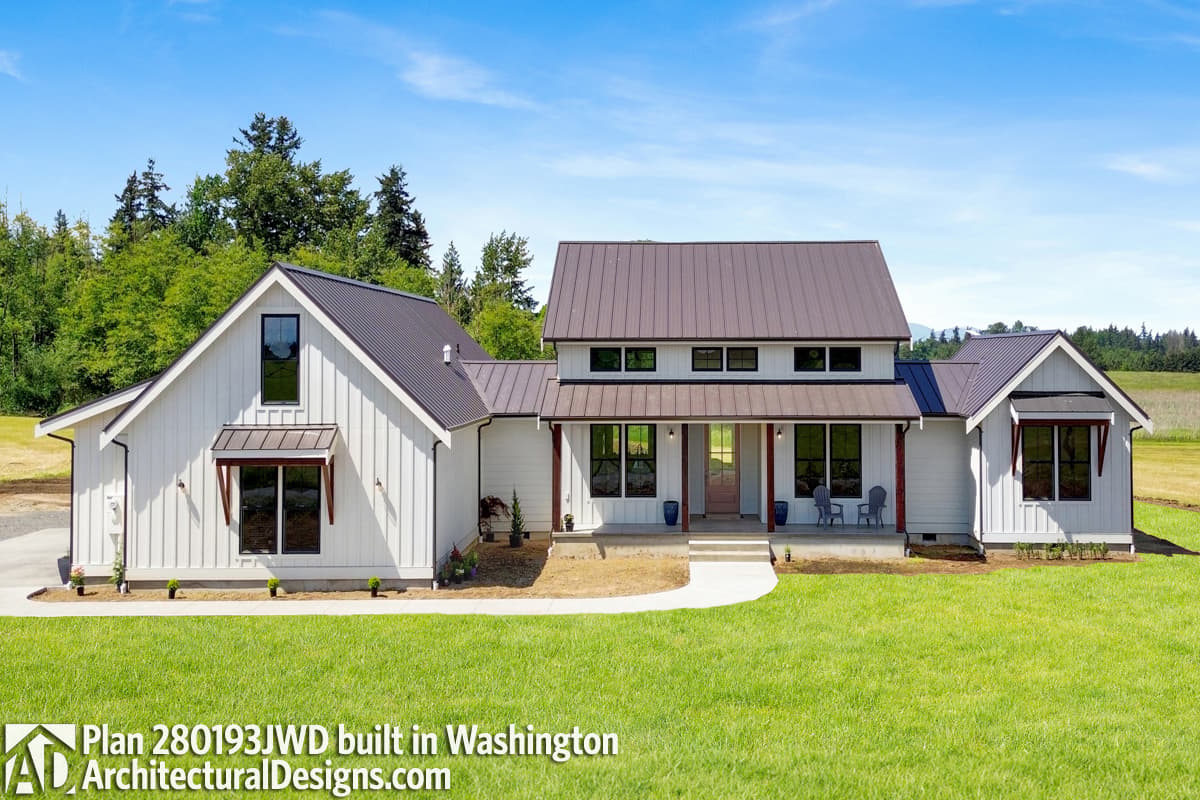 build gallery item - Modern Farmhouse House Plan 280193JWD Comes to Life in Washington 