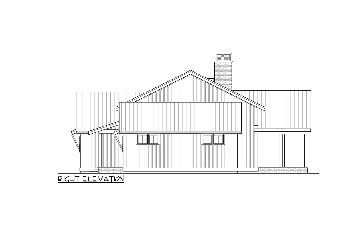 Plan 280193JWD: 4 Bed Modern Farmhouse with Vaulted Great Room - 2396 Sq Ft - Image #20 - Country, Farmhouse, Modern Farmhouse, New American