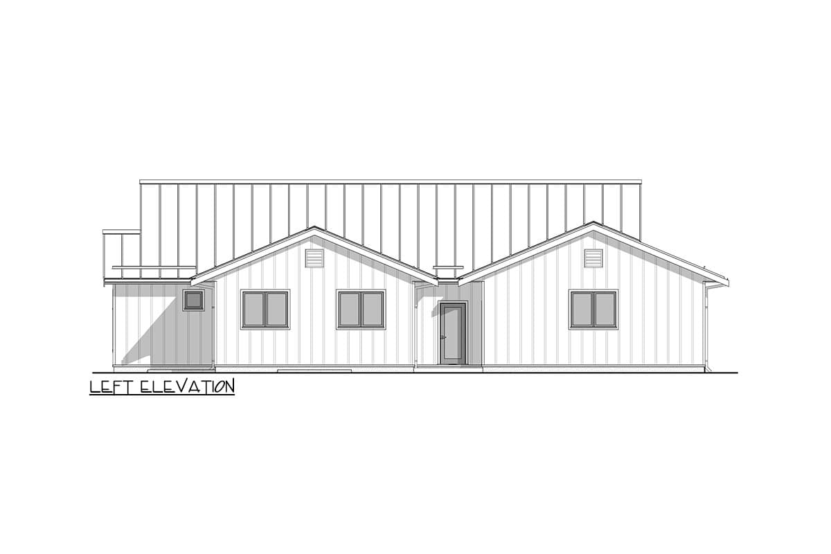 Plan 677029NWL: Contemporary Country Home Plan with Wrap-Around Porch - 1801 Sq Ft - Image #5 - Country, Modern Farmhouse, New American, Northwest, Ranch