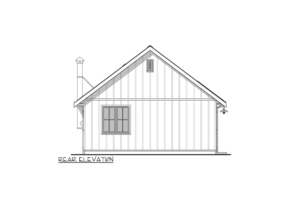 Plan 677031NWL: 2-Bed Country Cottage  House Plan - 897 Sq Ft - Image #7 - Cottage, Country, Craftsman, New American