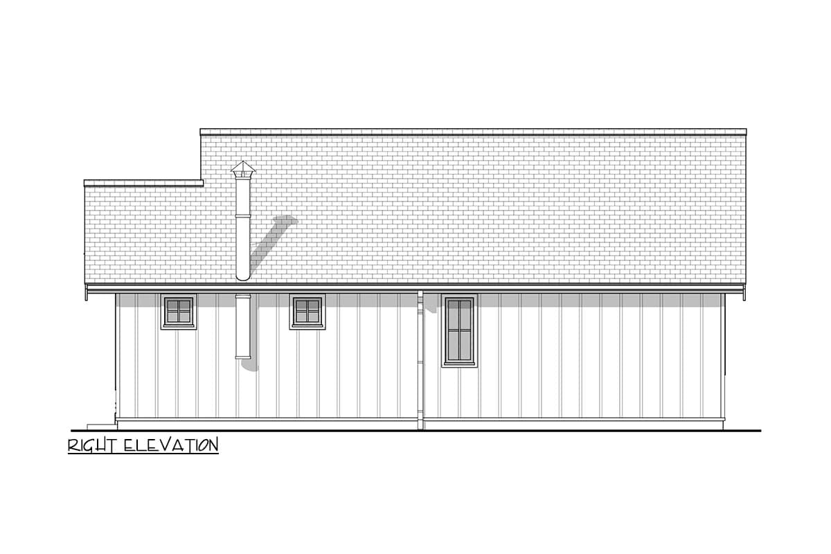 Plan 677031NWL: 2-Bed Country Cottage  House Plan - 897 Sq Ft - Image #8 - Cottage, Country, Craftsman, New American