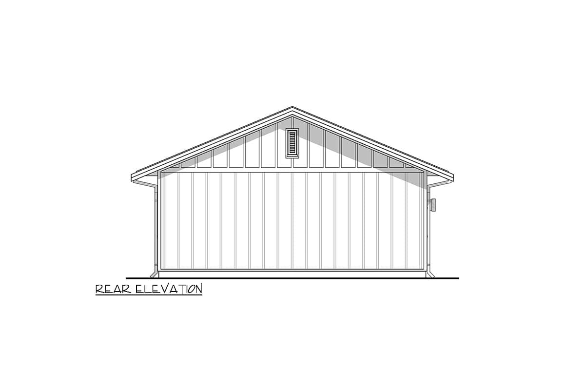 Plan 677032NWL: ADU House Plan with 2 Bedrooms and an Open Living Space - 800 Sq Ft - Image #7 - Cabin, Cottage, Country, Traditional
