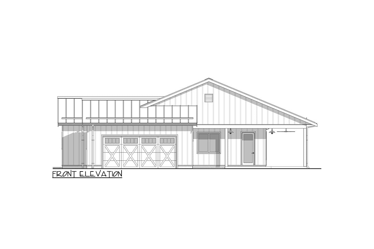 Plan 677037NWL: Rustic Country House Plan with Wrap Around Porch - 1943 Sq Ft - Image #5 - Cottage, Country, Rustic