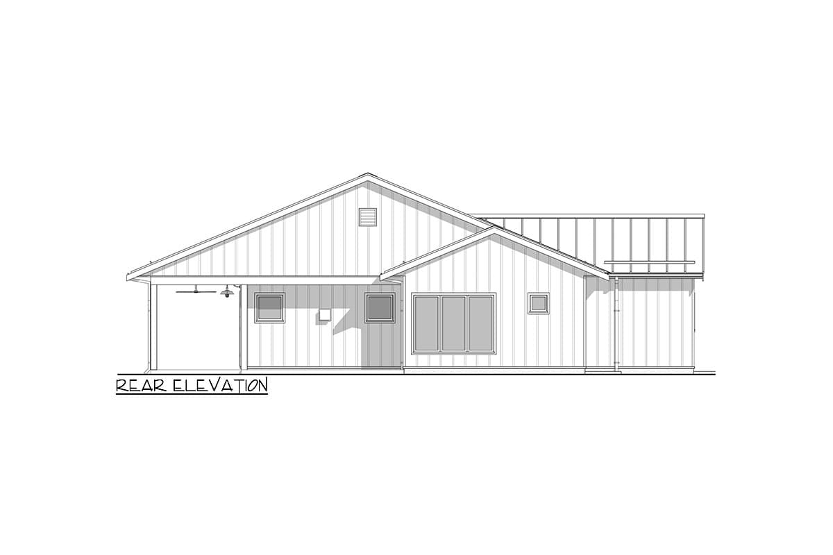 Plan 677037NWL: Rustic Country House Plan with Wrap Around Porch - 1943 Sq Ft - Image #7 - Cottage, Country, Rustic