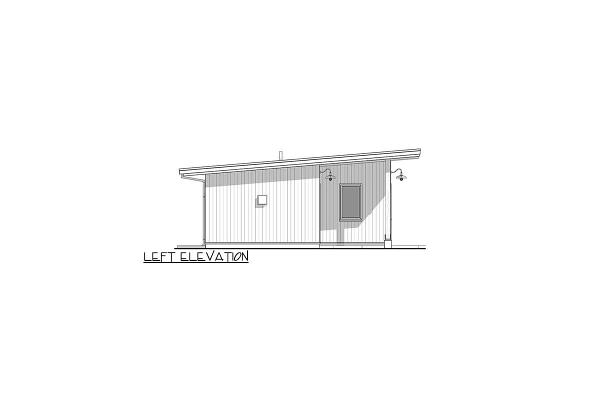 Plan 677040NWL: 4 Bed Mid-Century Modern House Plan with Open Patio - 1232 Sq Ft - Image #5 - Contemporary, Mid Century Modern, Mountain