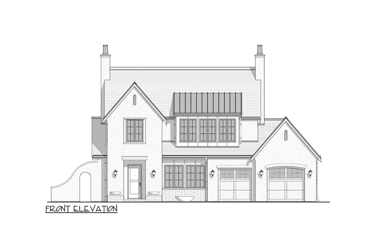 Plan 677042NWL: Contemporary English Cottage-Style House Plan with Upstairs Nursery - 2525 Sq Ft - Image #6 - Contemporary, European, New American, Transitional