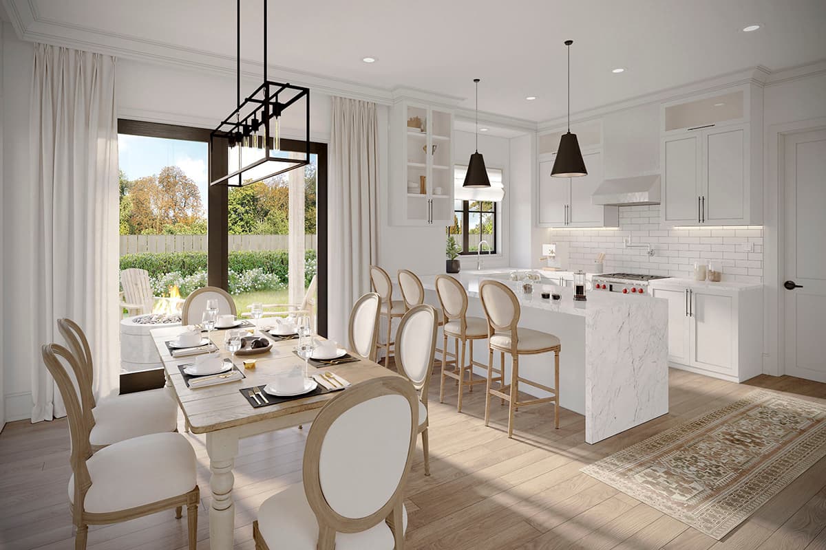 Plan 677042NWL: Contemporary English Cottage-Style House Plan with Upstairs Nursery - 2525 Sq Ft - Image #4 - Contemporary, European, New American, Transitional