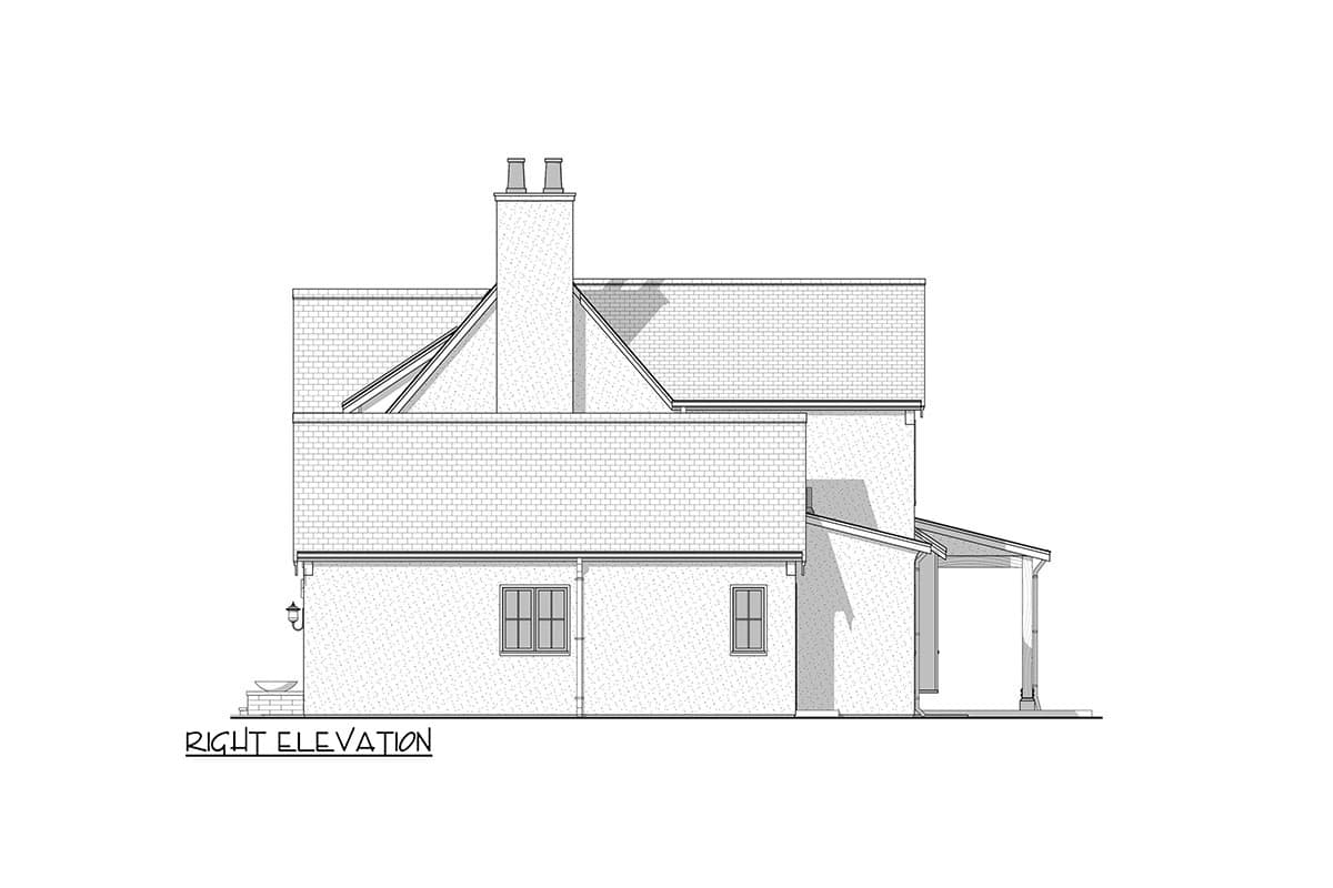 Plan 677042NWL: Contemporary English Cottage-Style House Plan with Upstairs Nursery - 2525 Sq Ft - Image #9 - Contemporary, European, New American, Transitional