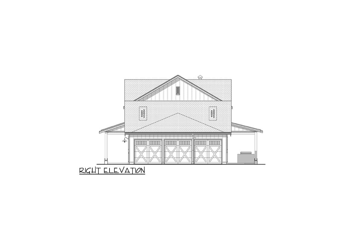 Plan 677043NWL: 5-Bed Modern Farmhouse Plan with 2-Story Living Room - 2606 Sq Ft - Image #7 - Country, Farmhouse, Modern Farmhouse