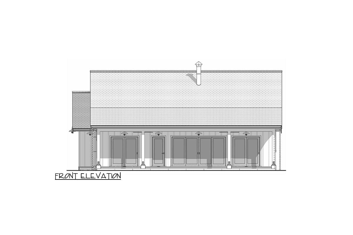 Plan 677045NWL: Country Home Plan with Flex Room and Covered Veranda - 1000 Sq Ft - Image #5 - Cottage, Country, Southern