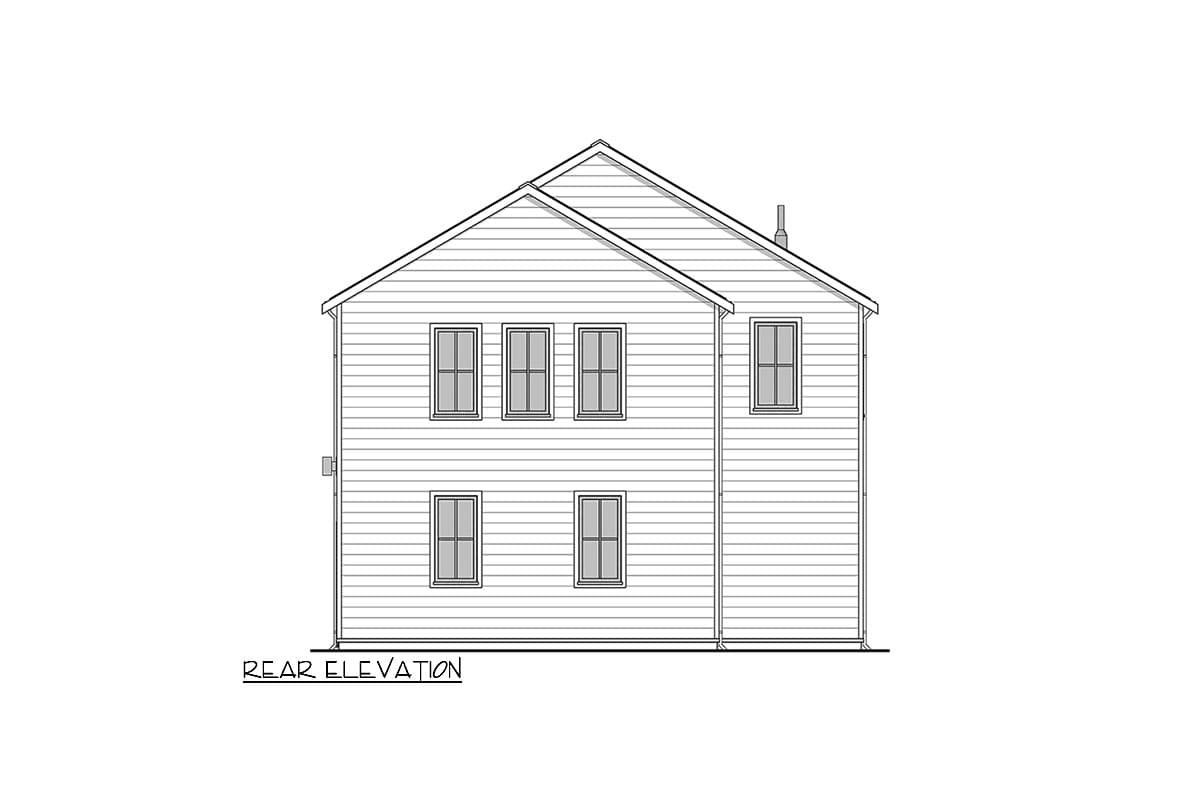 Plan 677046NWL: Contemporary 2-Story ADU with 2 Beds and a 2-Car Garage - 795 Sq Ft - Image #6 - Carriage, Contemporary